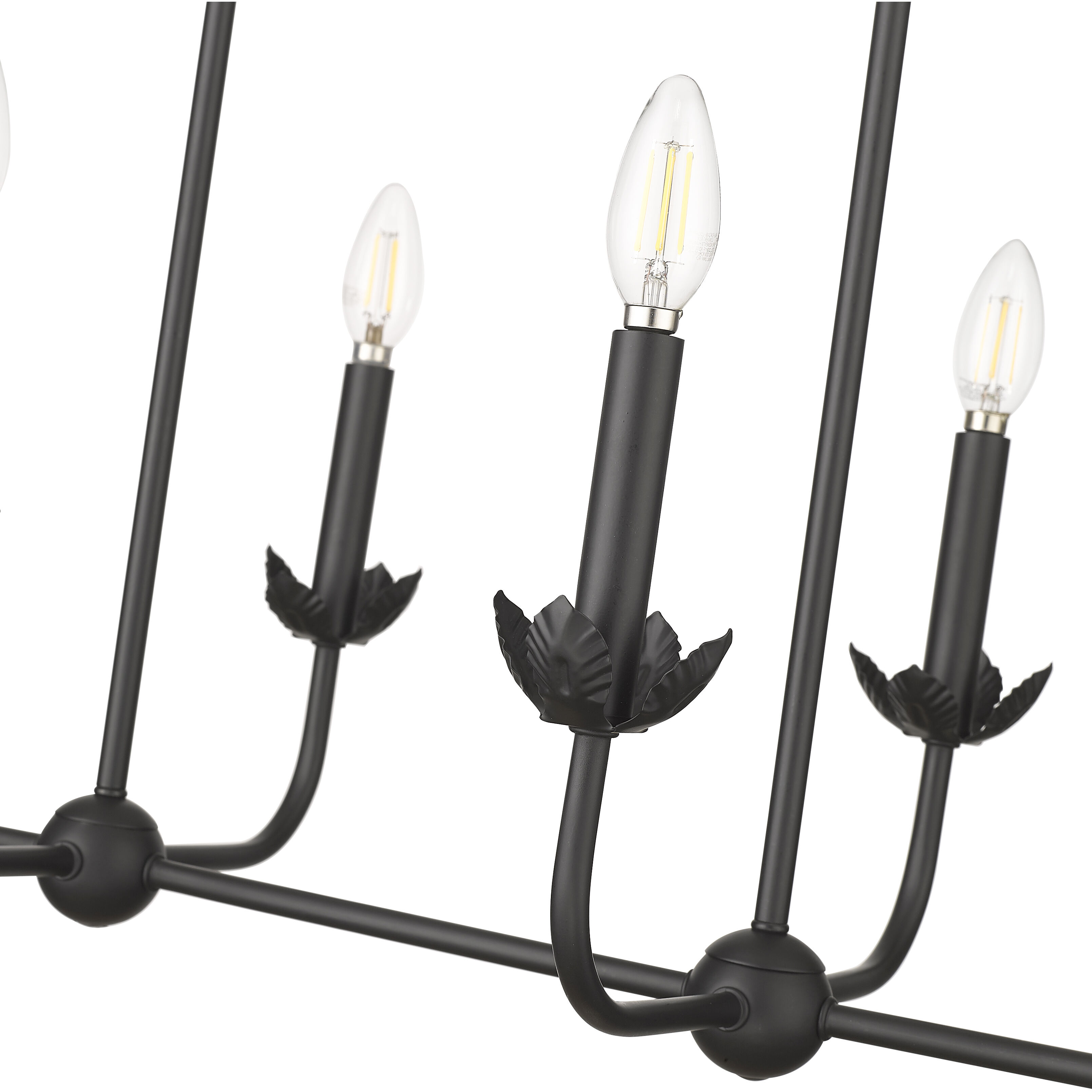 Freesia 6 Light 38 inch Matte Black Chandelier Ceiling Light